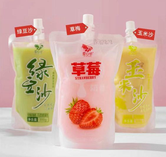 草莓奶昔、綠豆沙、玉米沙